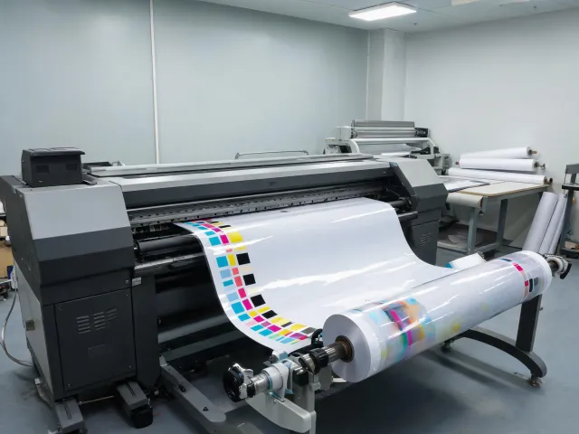 Eco-solvent printer producing a vinyl graphic